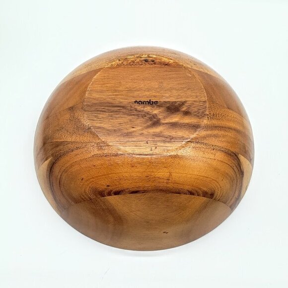 Vintage Nambe Wooden Eclipse Nut Bowl - Picture 5 of 7